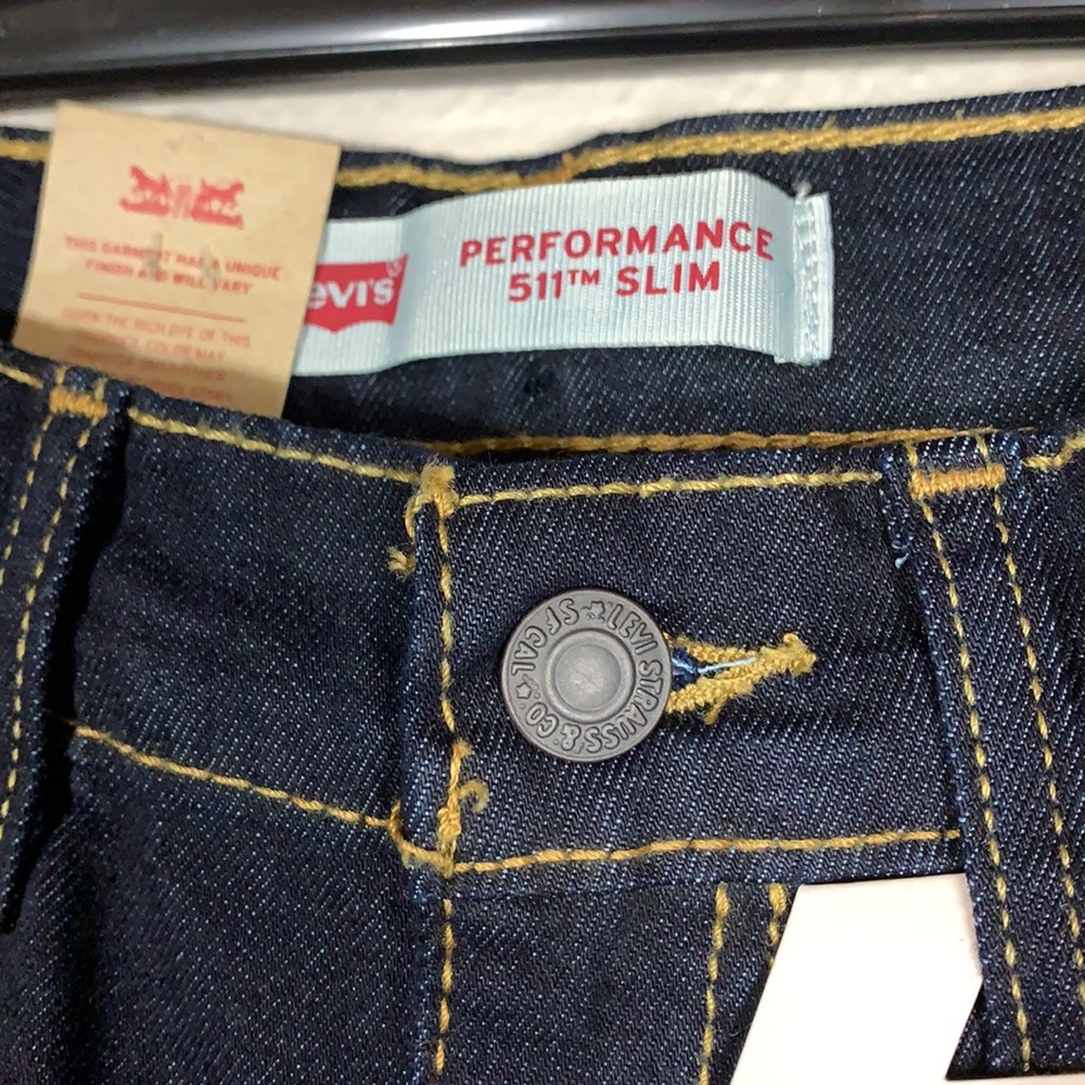 LEVI’S Slim fit JEAN’S 511 Dark wash stretch ankle Jean’s Sz 26 mid-rise Skinny - Picture 8 of 16
